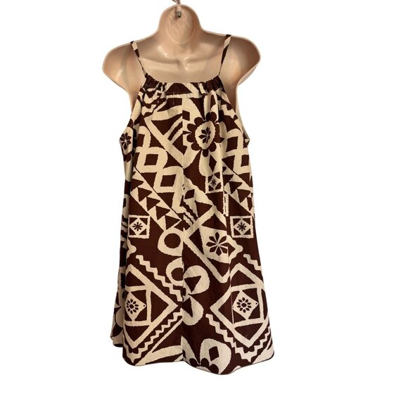 BDG Urban Outfitters Size Large Dress NWT $49 Brown White Pockets - Picture 6 of 13